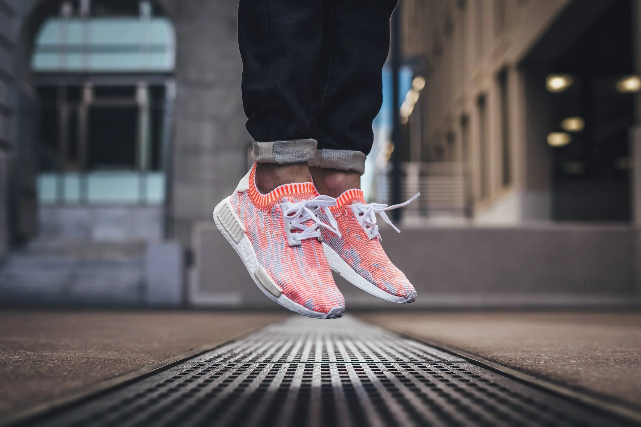 Adidas NMD_R1 Primeknit Camo Pack Solar Red - Image 3