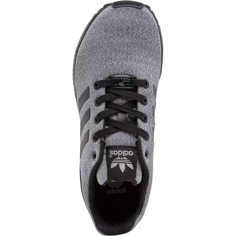 adidas Originals Boys ZX Flux Trainers Black-Black-Grey - Image 3