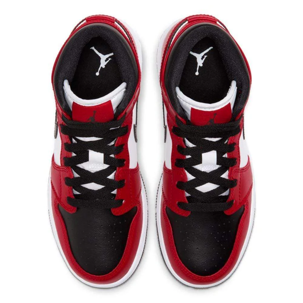 Air Jordan 1 Mid Chicago Black Toe GS - Image 4