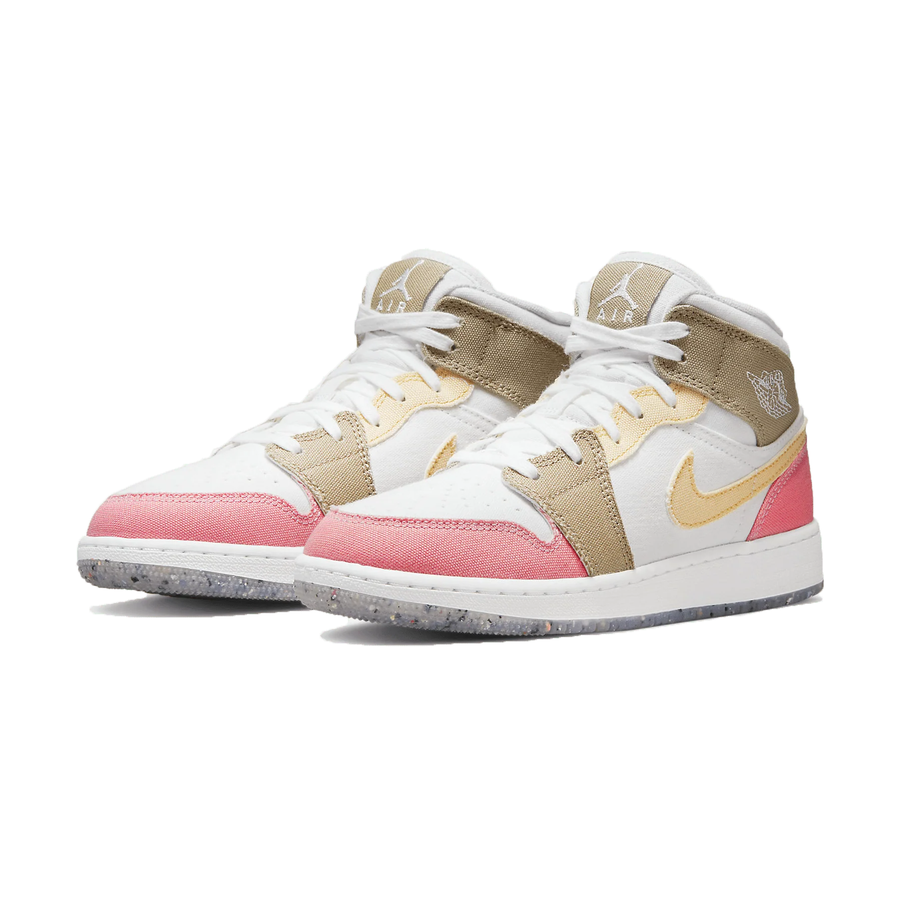 Air Jordan 1 Mid GS Pink Tan - Image 2