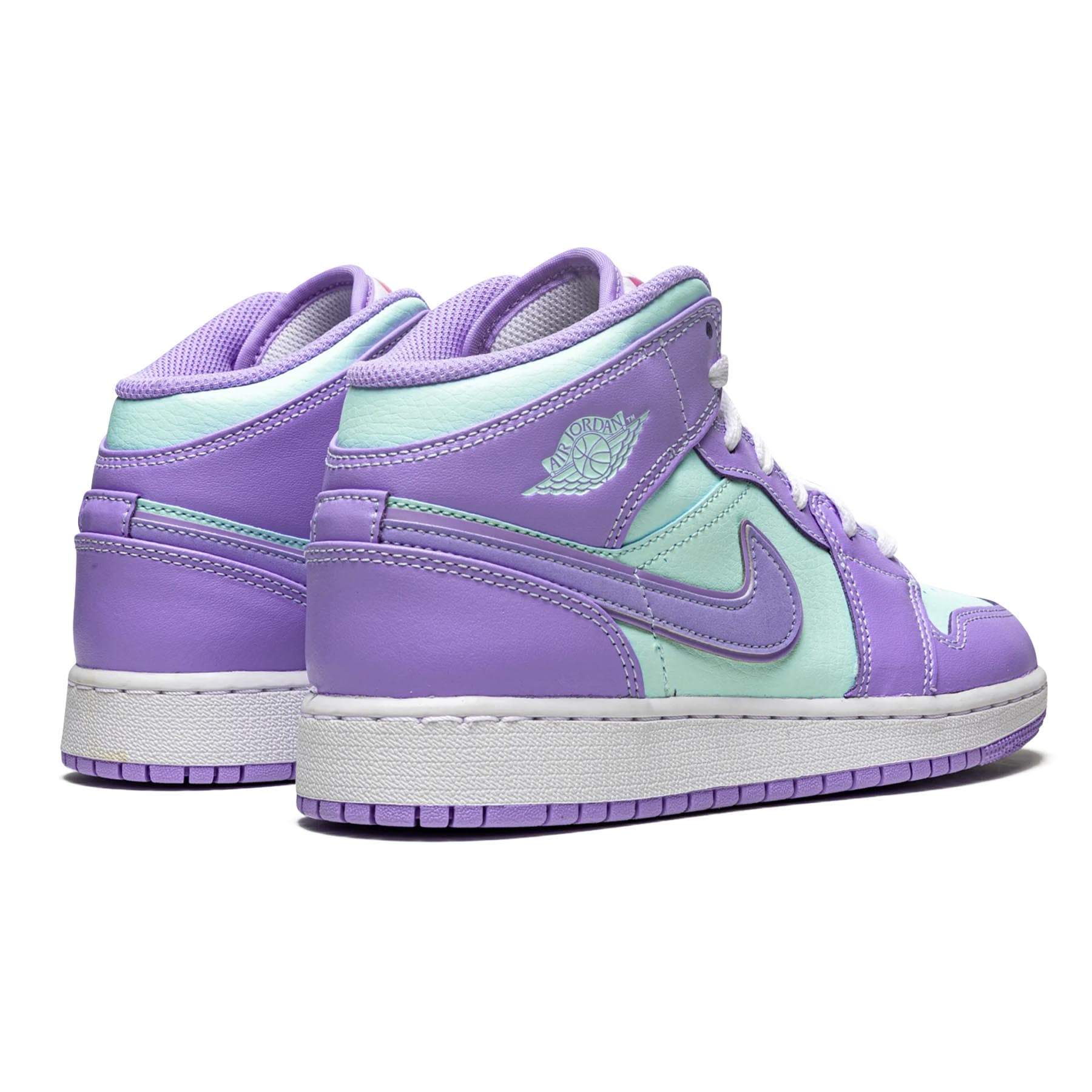 Air Jordan 1 Mid GS 'Purple Aqua' - Image 4