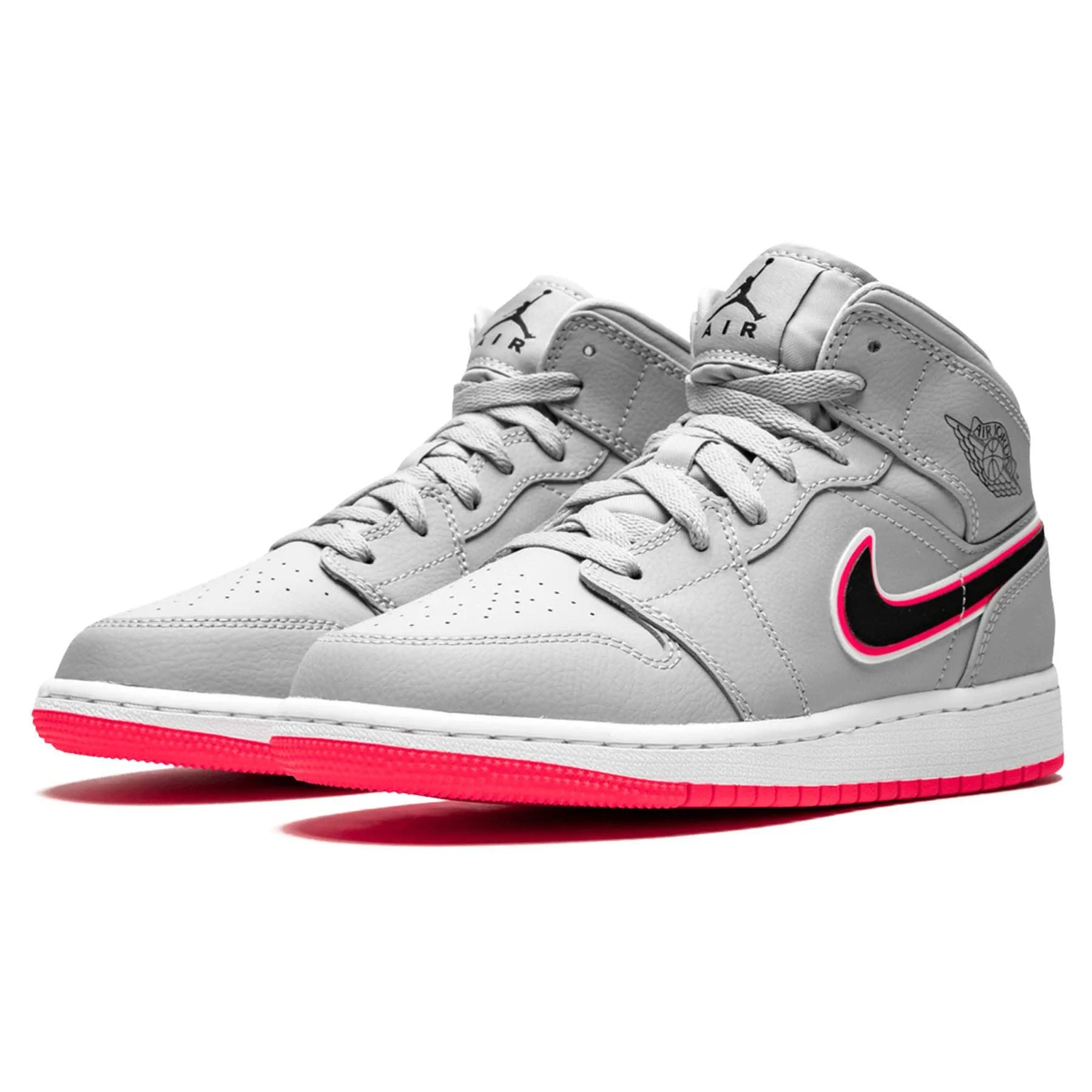 Air Jordan 1 Mid GS 'Wolf Grey Pink' - Image 2