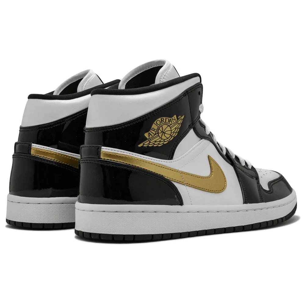 Air Jordan 1 Mid Patent 'Black Gold' - Image 3