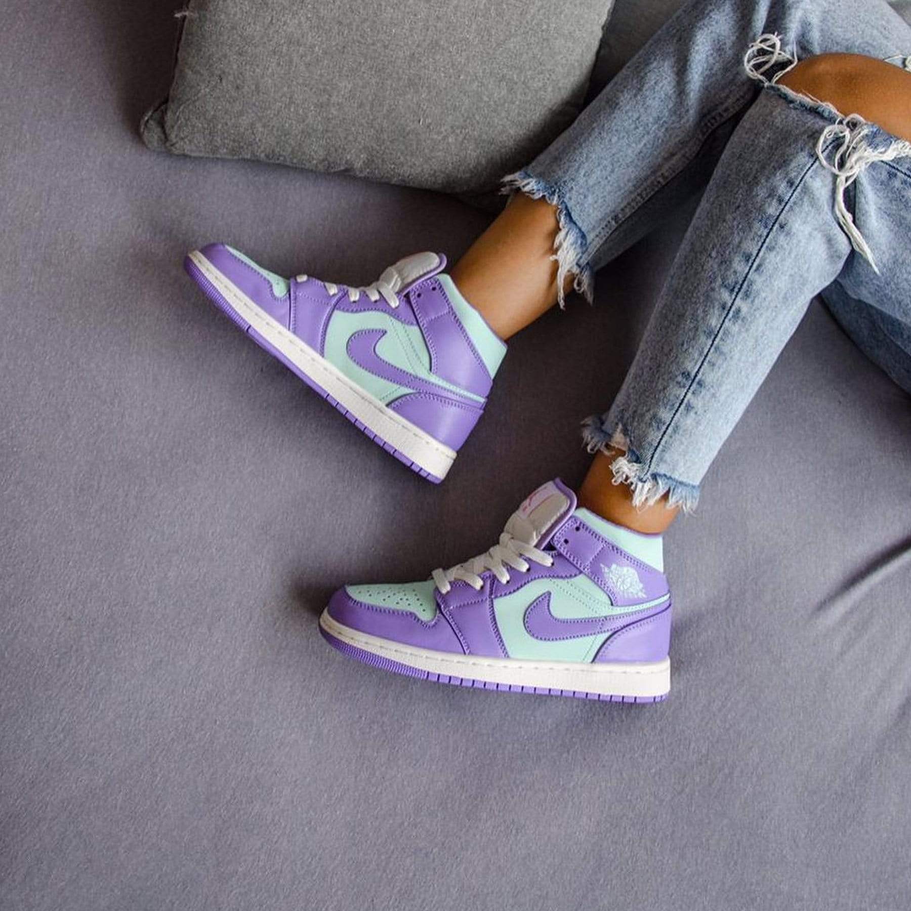 Air Jordan 1 Mid 'Purple Aqua' - Image 5