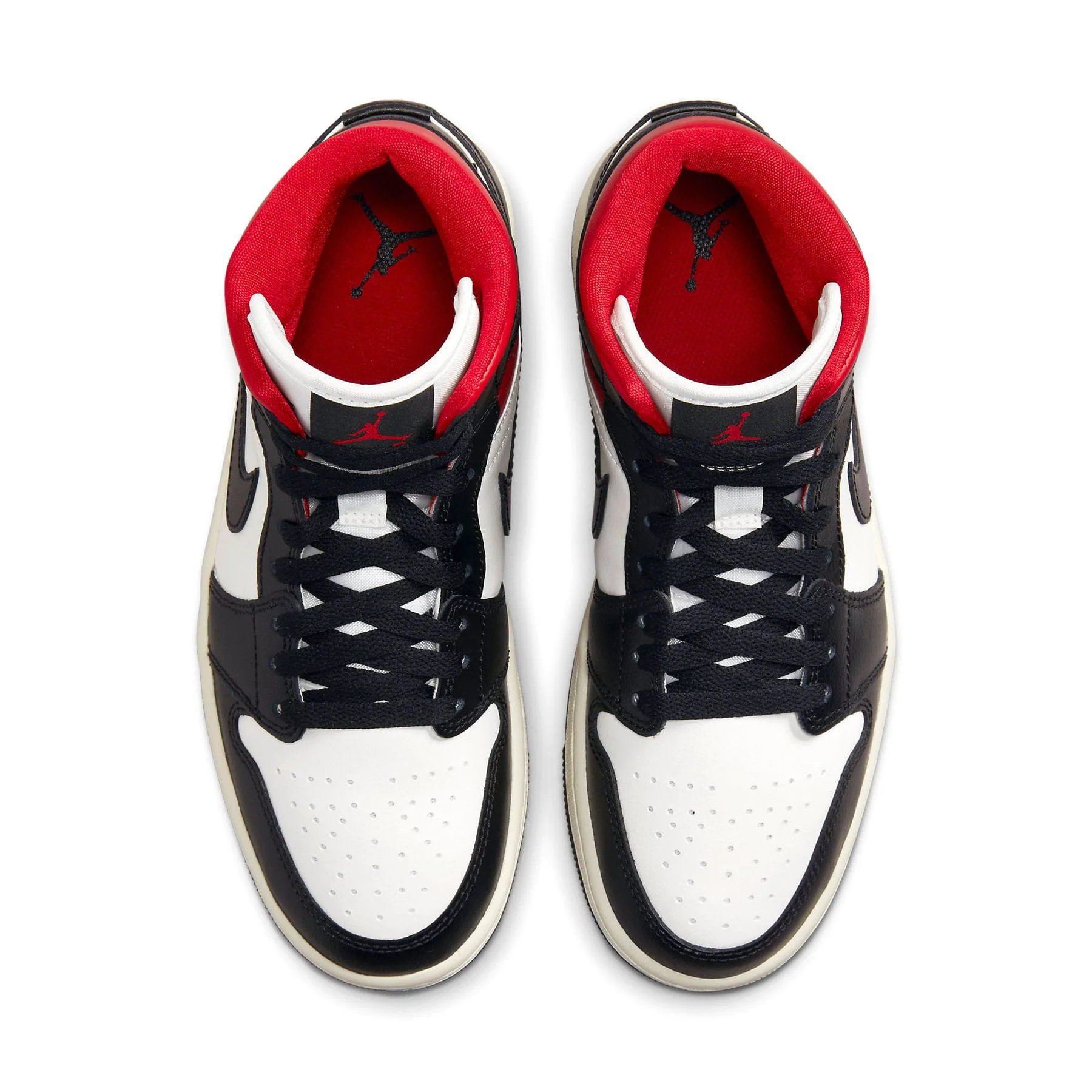 Air Jordan 1 Mid Wmns 'Black Sail Gym Red' - Image 3