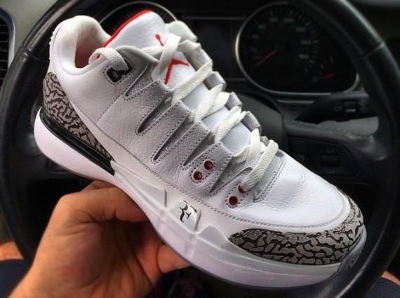 Air Jordan 3 x Nike Zoom Vapor Tour 9 White - Image 3