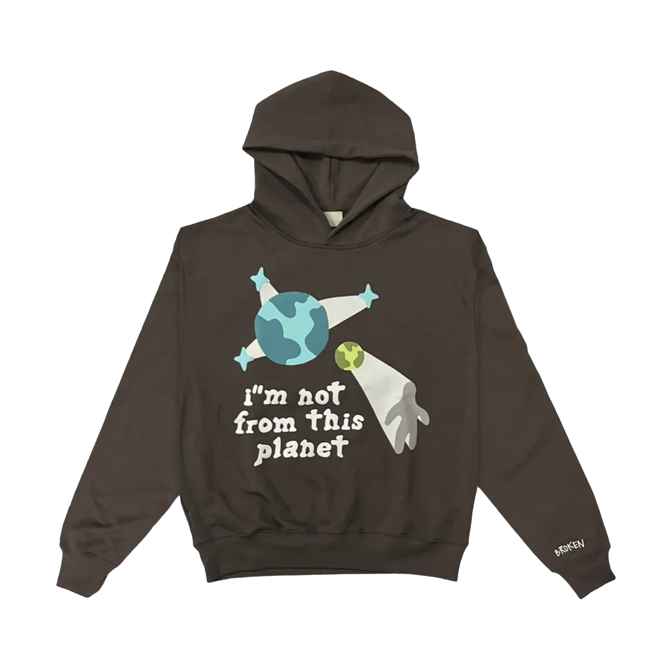Broken Planet I'm Not From This Planet Hoodie 'Brown'
