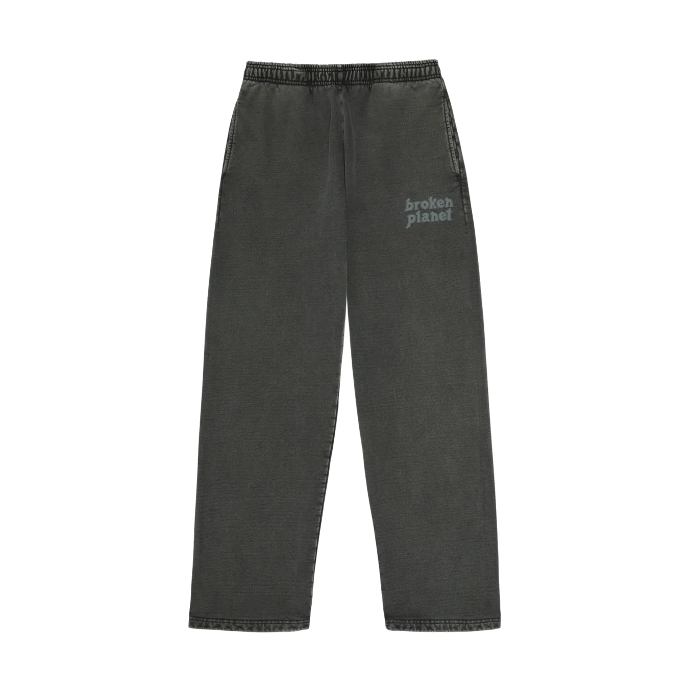 Broken Planet Basics Straight Leg Sweatpants - Washed Soot Black