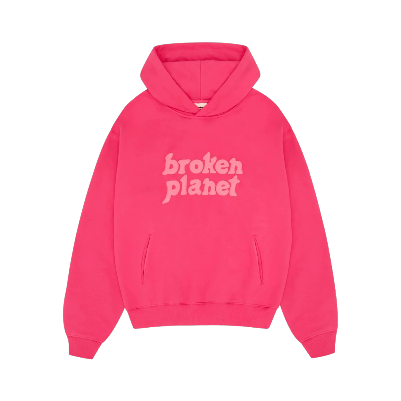 Broken Planet Monochrome Hoodie 'Fuchsia Pink'