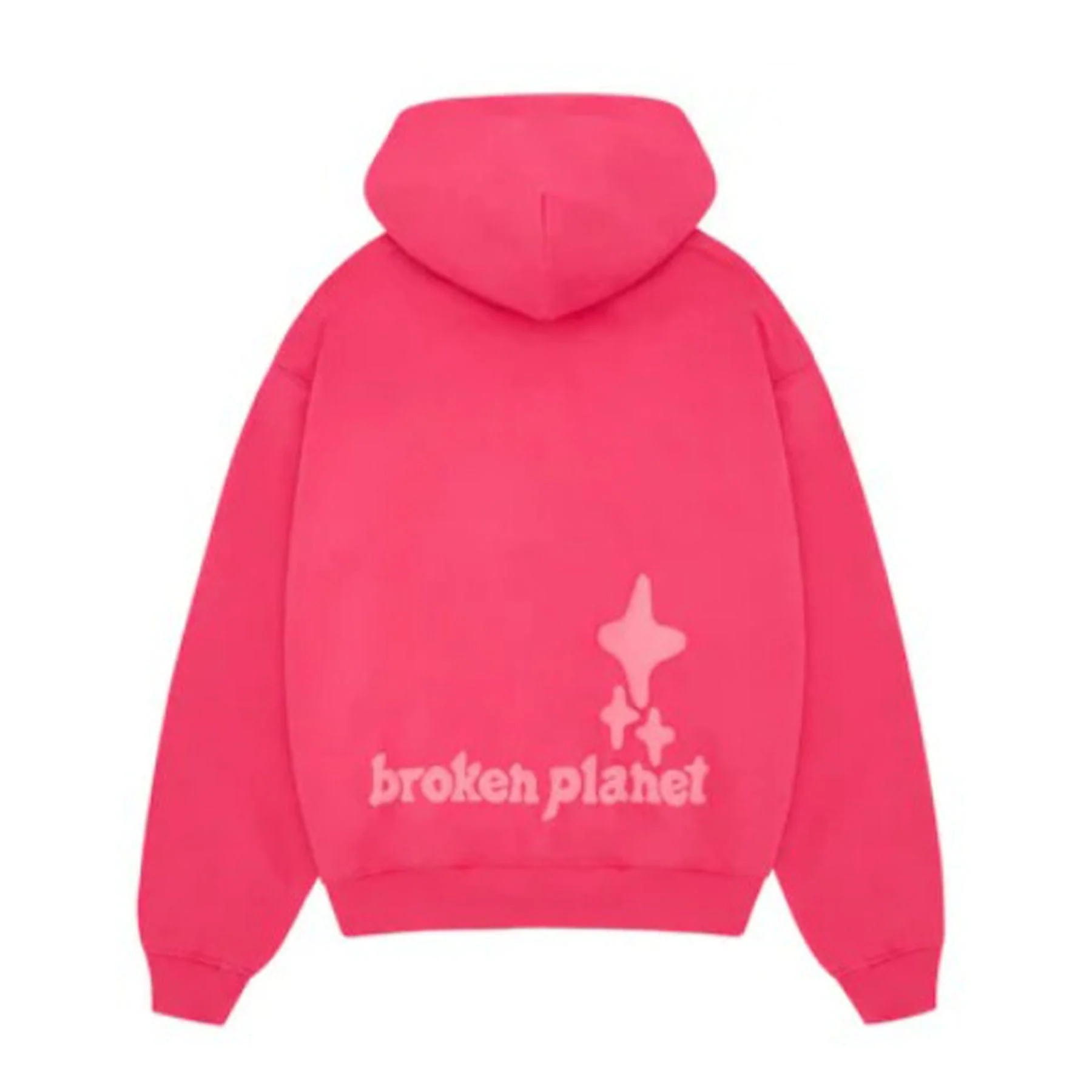 Broken Planet Monochrome Hoodie 'Fuchsia Pink' - Image 2