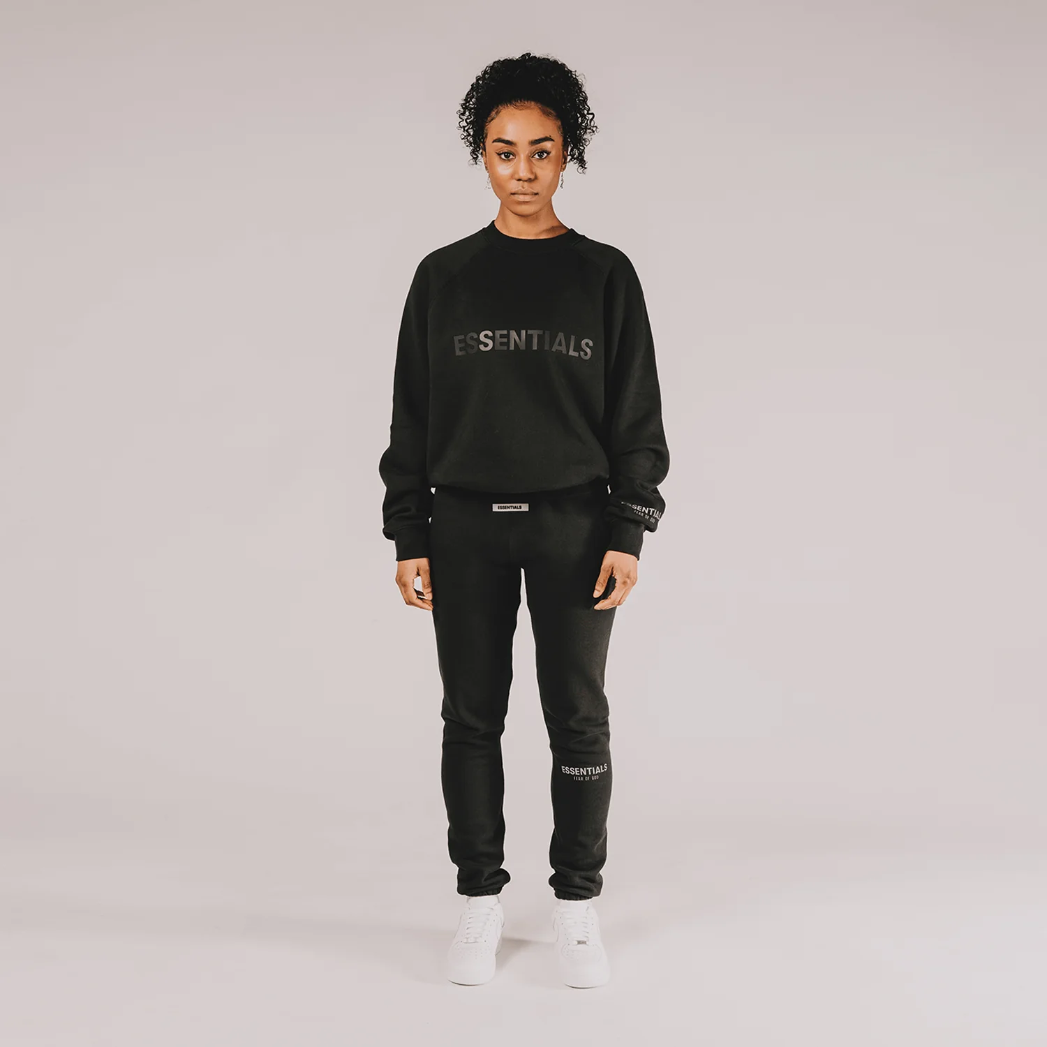 FEAR OF GOD ESSENTIALS 3D Silicon Applique Crewneck Dark Slate/Stretch Limo/Black - Image 7