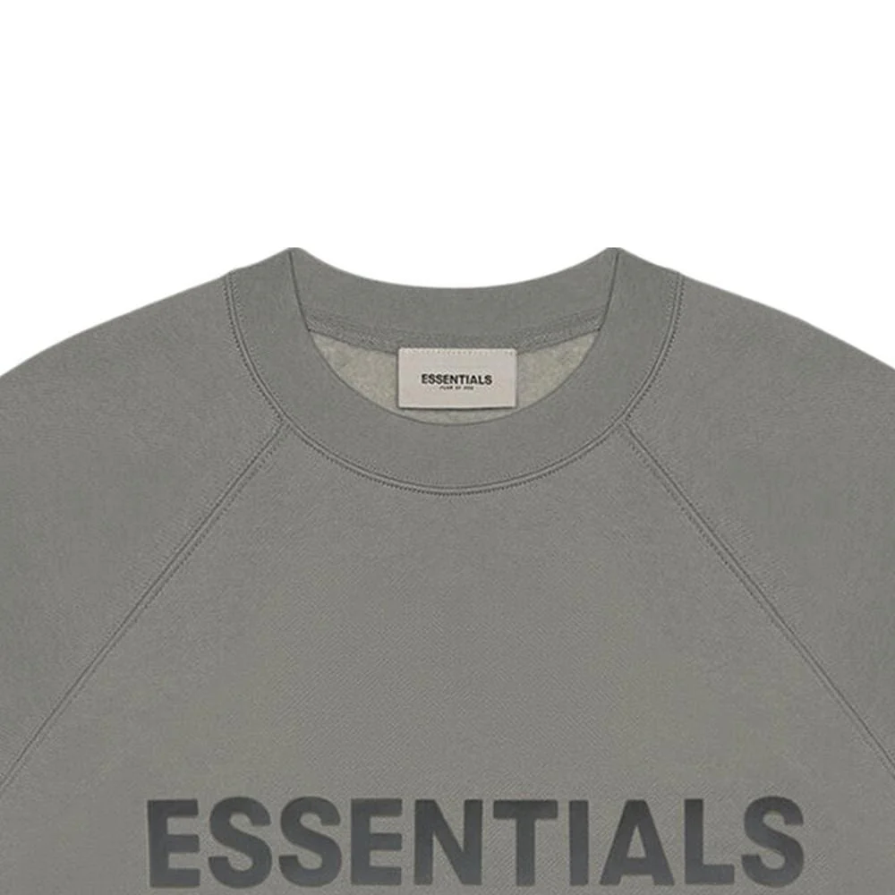 FEAR OF GOD ESSENTIALS 3D Silicon Applique Crewneck Gray Flannel/Charcoal - Image 3