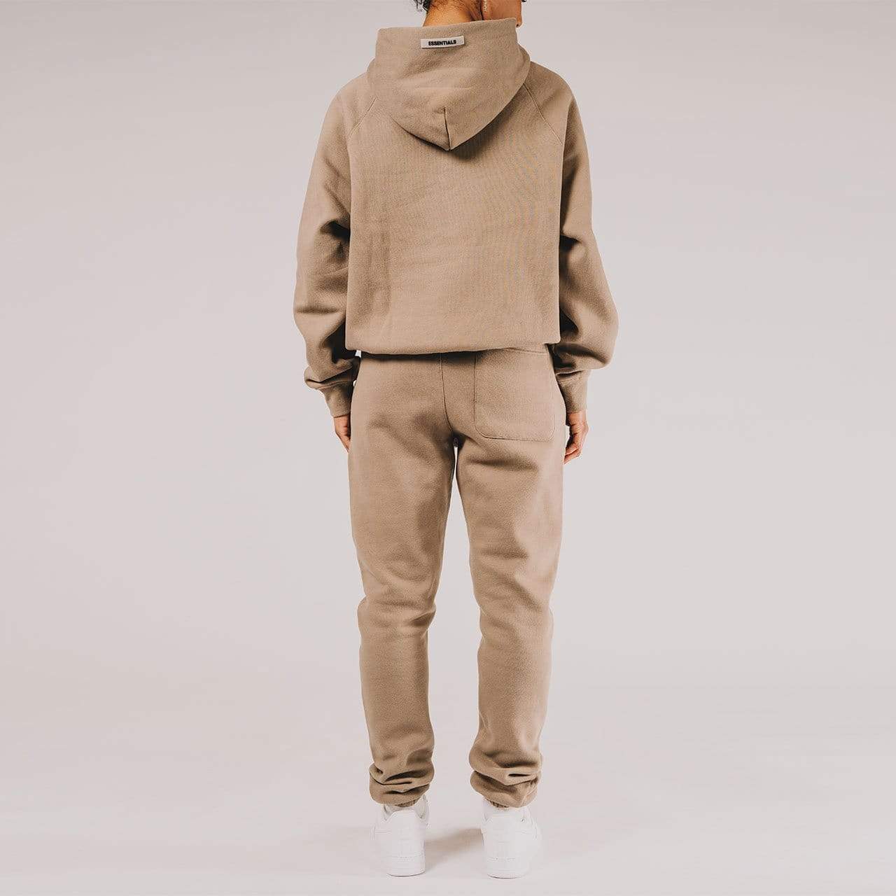 FEAR OF GOD ESSENTIALS 3D Silicon Applique Pullover Hoodie Taupe - Image 6