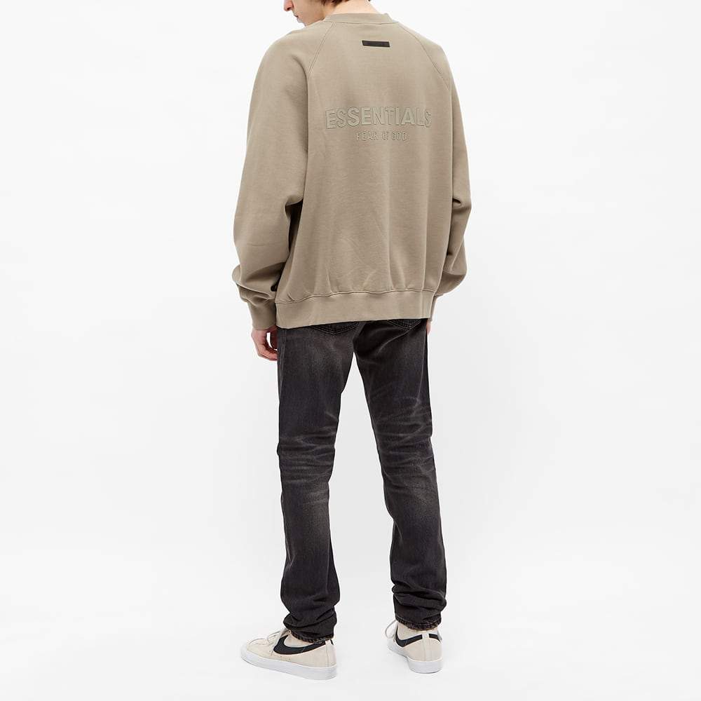 FEAR OF GOD ESSENTIALS Pull-Over Crewneck (SS21) Moss/Goat - Image 5