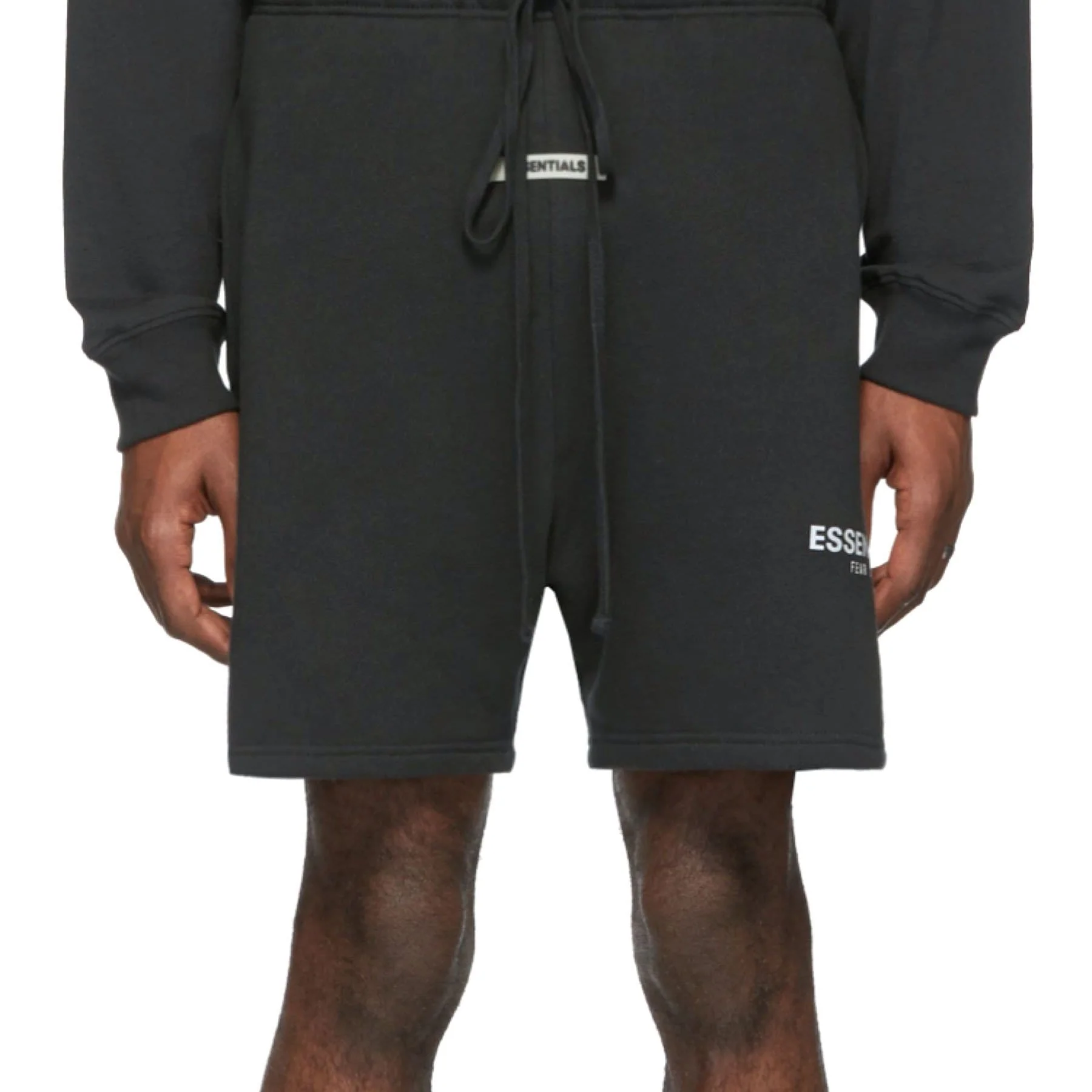 FEAR OF GOD ESSENTIALS Sweat Shorts Black/White - Image 3