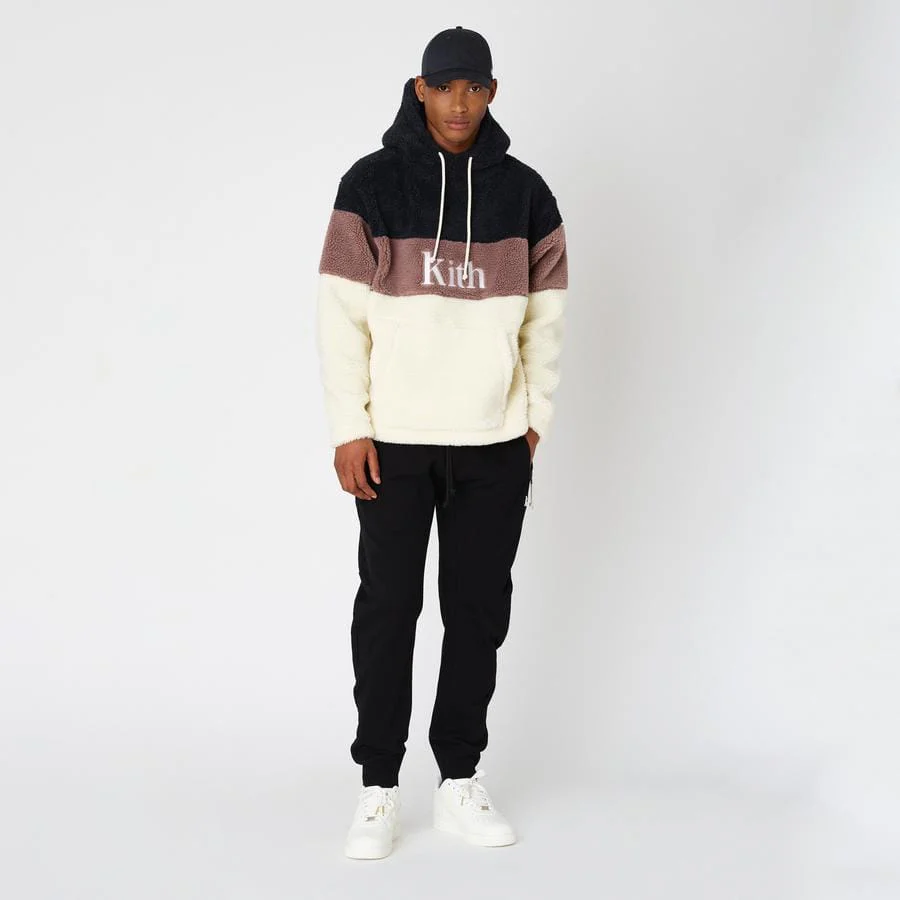 Kith Sherpa Double Pocket Hoodie Mauve - Image 4