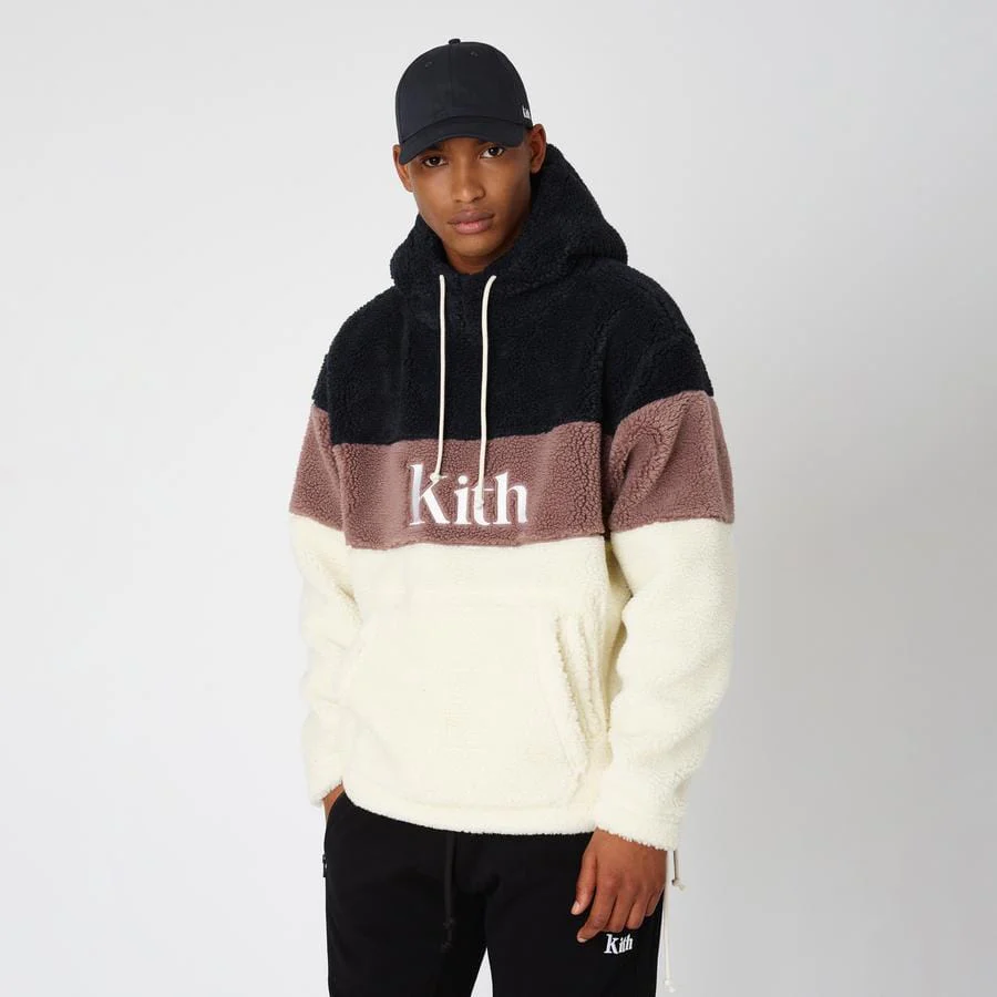 Kith Sherpa Double Pocket Hoodie Mauve - Image 5