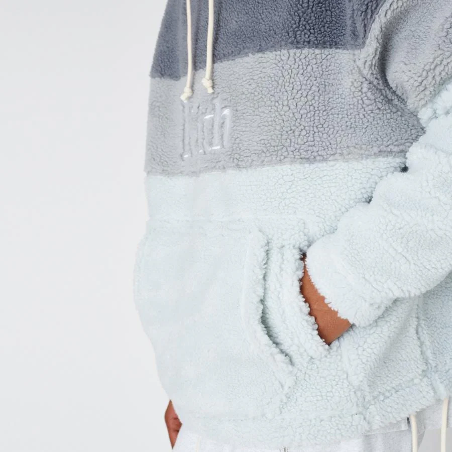 Kith Sherpa Double Pocket Hoodie Pearl Blue - Image 7