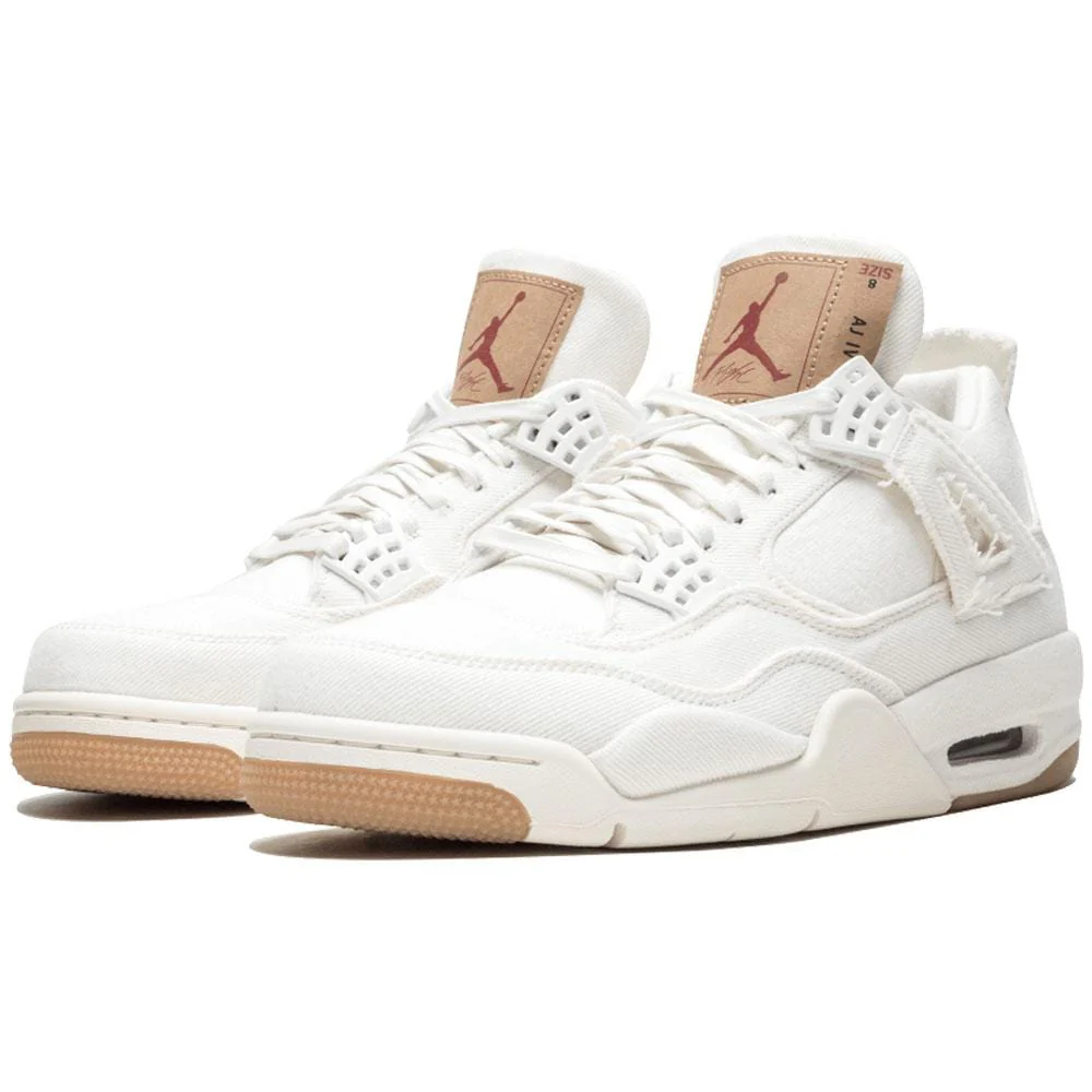 Levis x Nike Air Jordan 4 White - Image 3