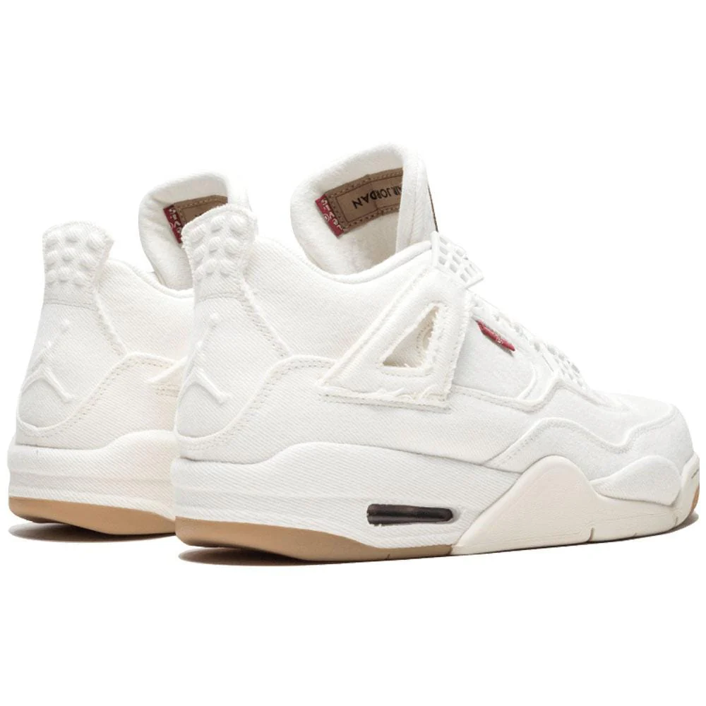 Levis x Nike Air Jordan 4 White - Image 4