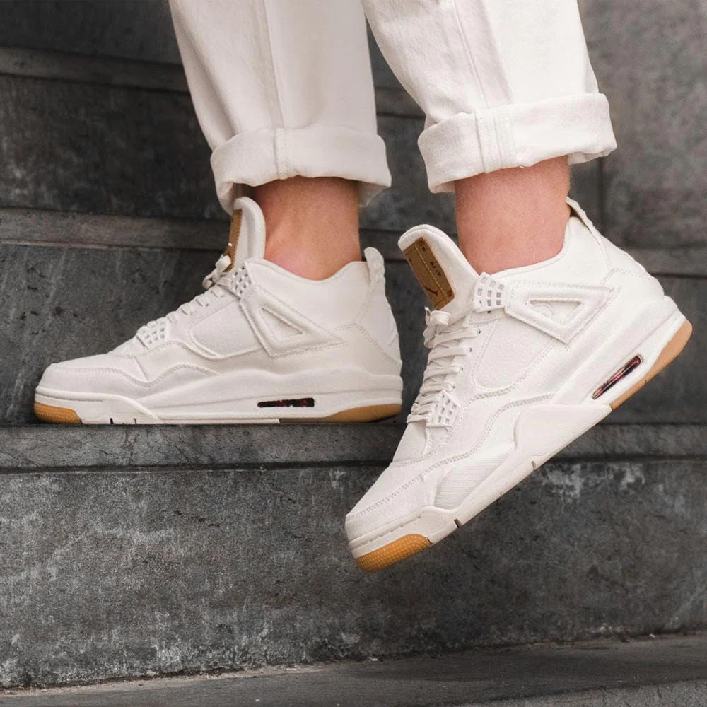 Levis x Nike Air Jordan 4 White - Image 7