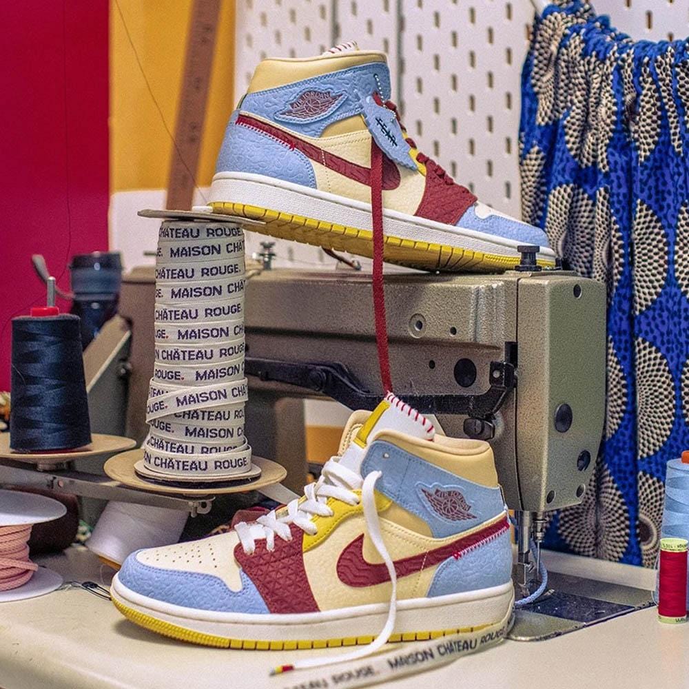 Maison Chateau Rouge x Air Jordan 1 Mid SE 'Fearless' - Image 4