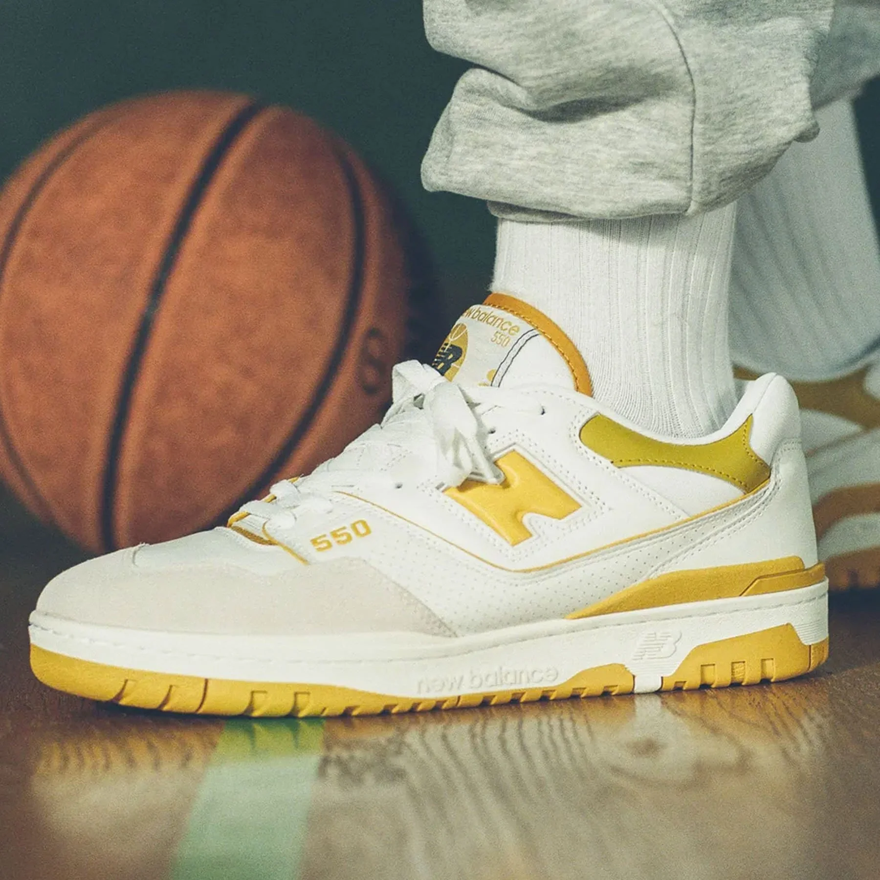 New Balance 550 Sea Salt 'Varsity Gold' - Image 7