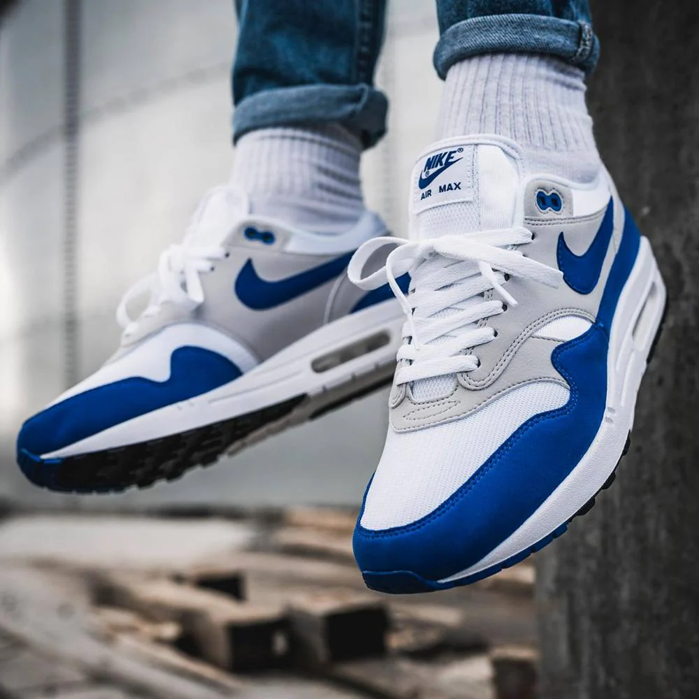 Nike Air Max 1 OG Anniversary White-Game Royal - Image 5