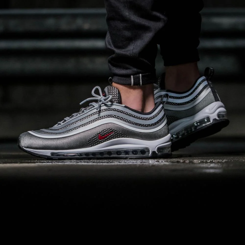 Nike Air Max 97 Ultra Metallic Silver-Varsity Red - Image 6