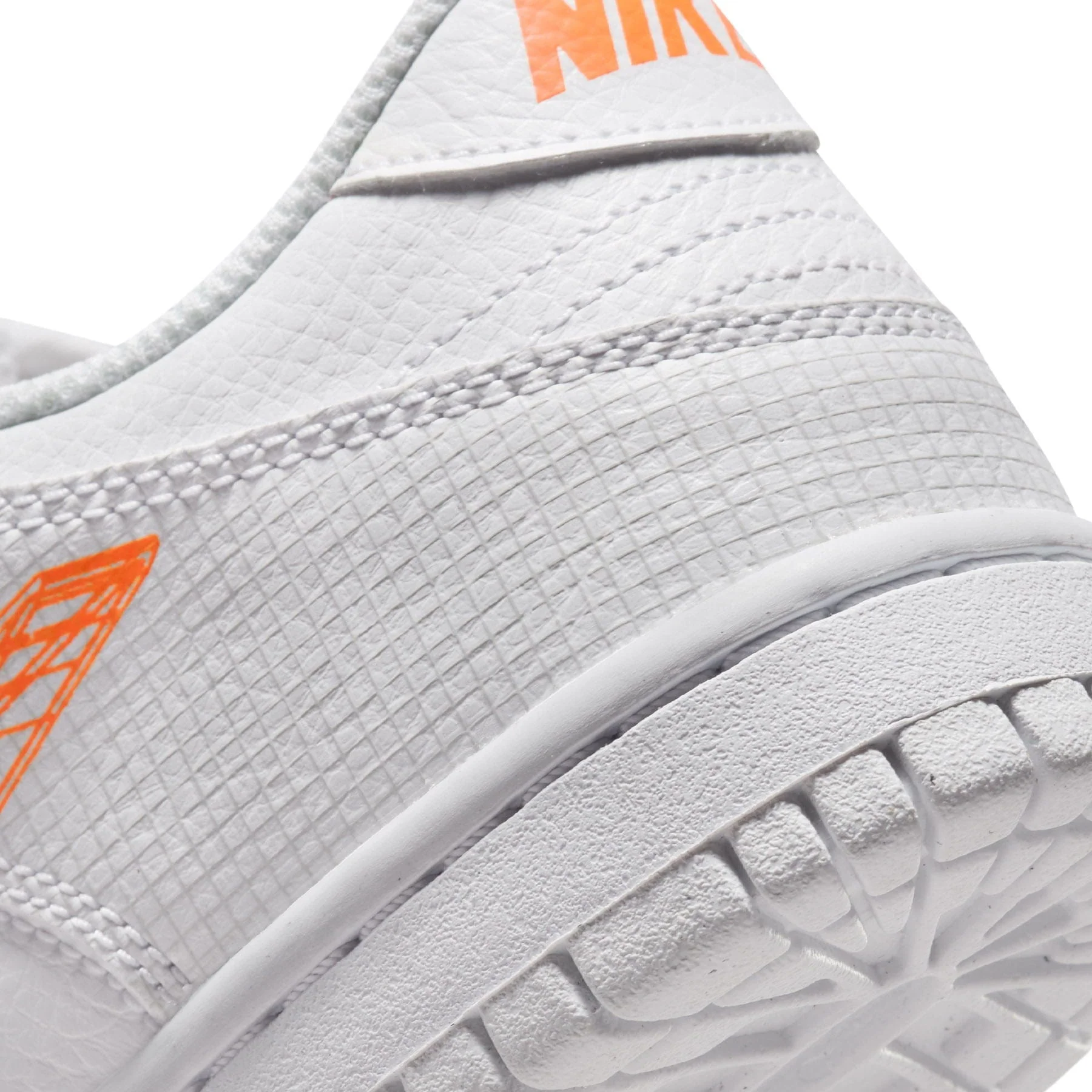 Nike Dunk Low GS 3D Swoosh White Grey - Image 7