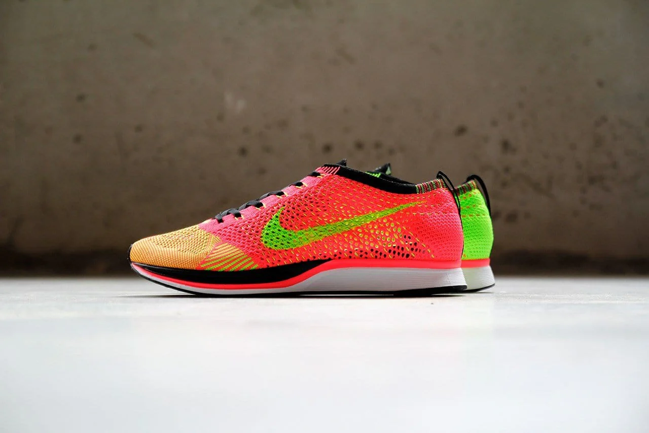Nike Flyknit Racer Hyper Punch-Volt - Image 3