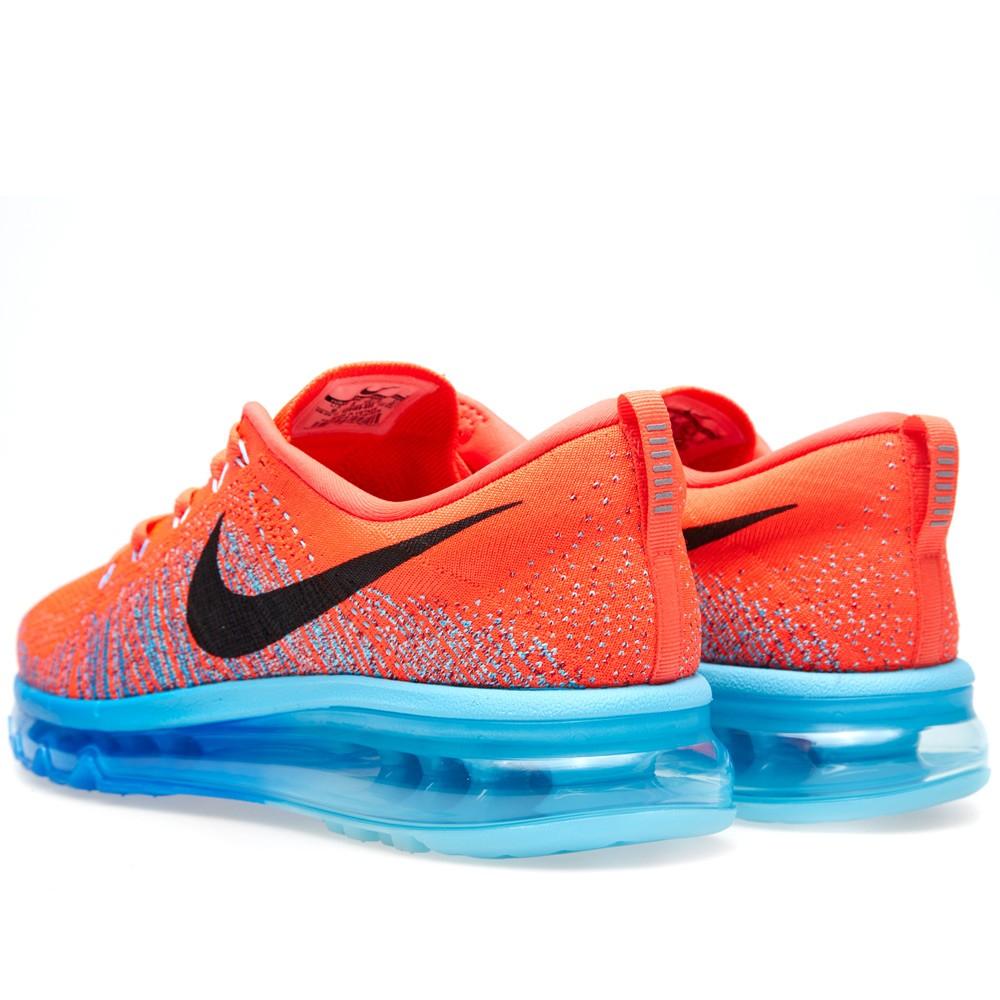 Nike Flyknit Max Bright Crimson, Black & Blue - Image 3