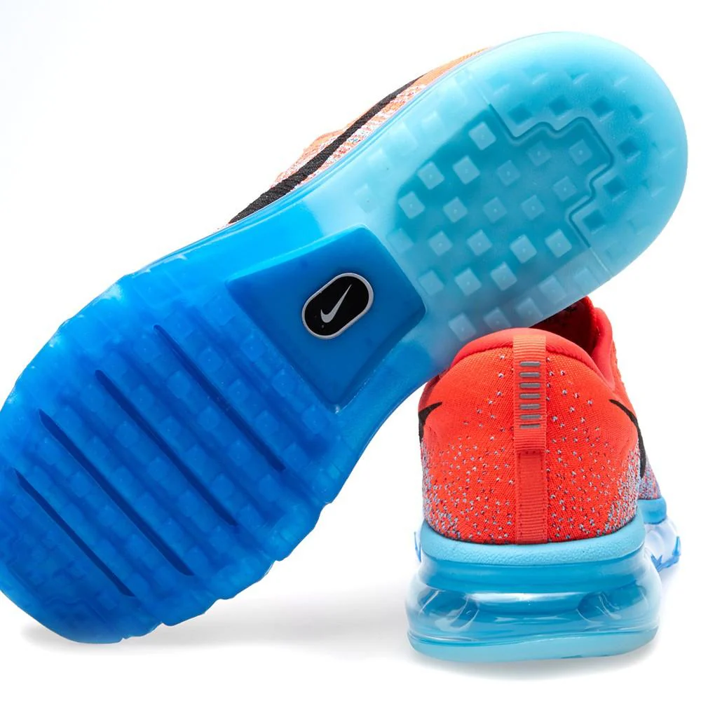 Nike Flyknit Max Bright Crimson, Black & Blue - Image 5