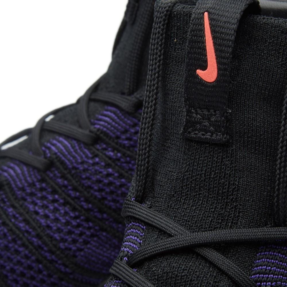 NIKE FREE FLYKNIT MERCURIAL Black & Bright Crimson - Image 6