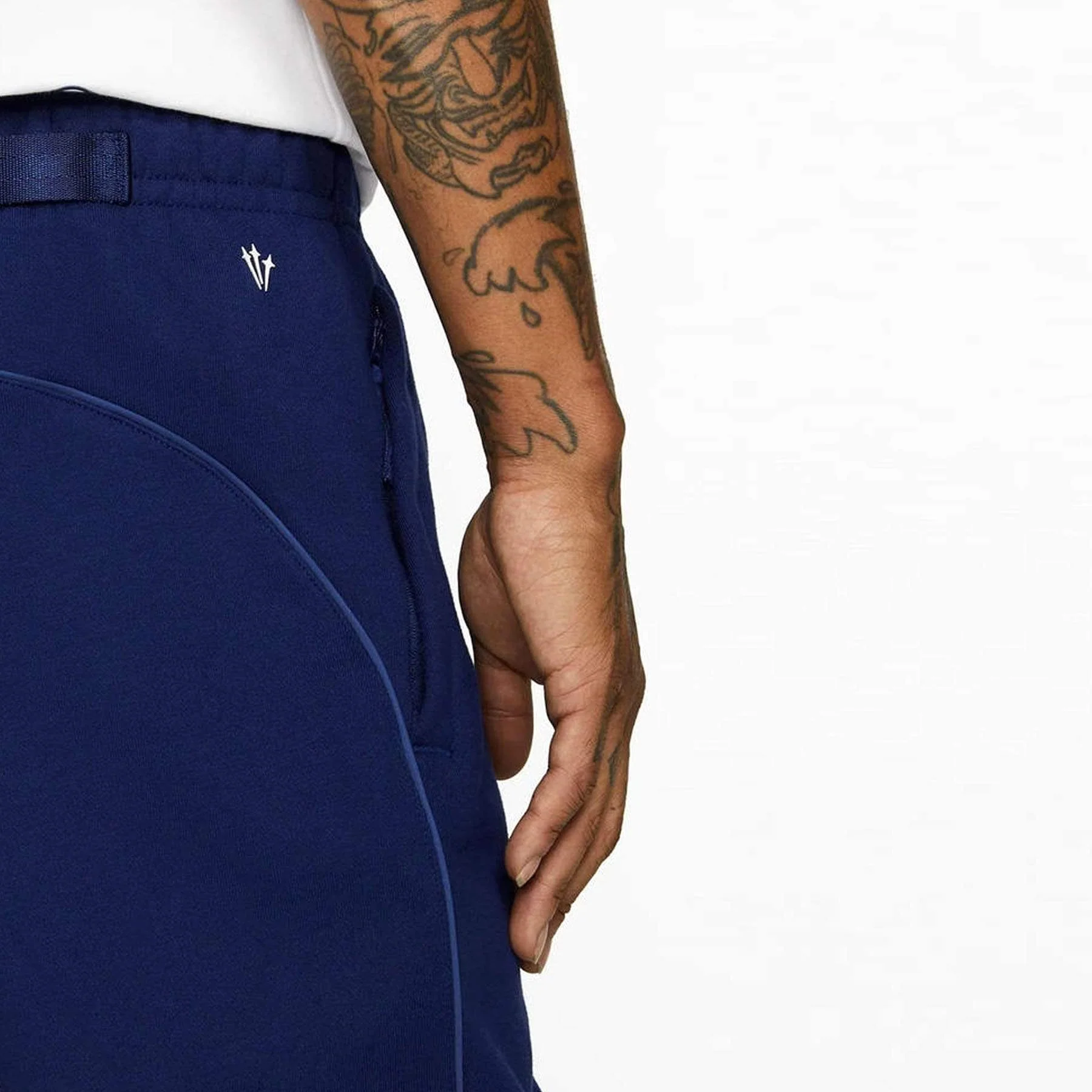 Nike x Drake NOCTA Cardinal Stock Fleece Pants Navy - Image 6
