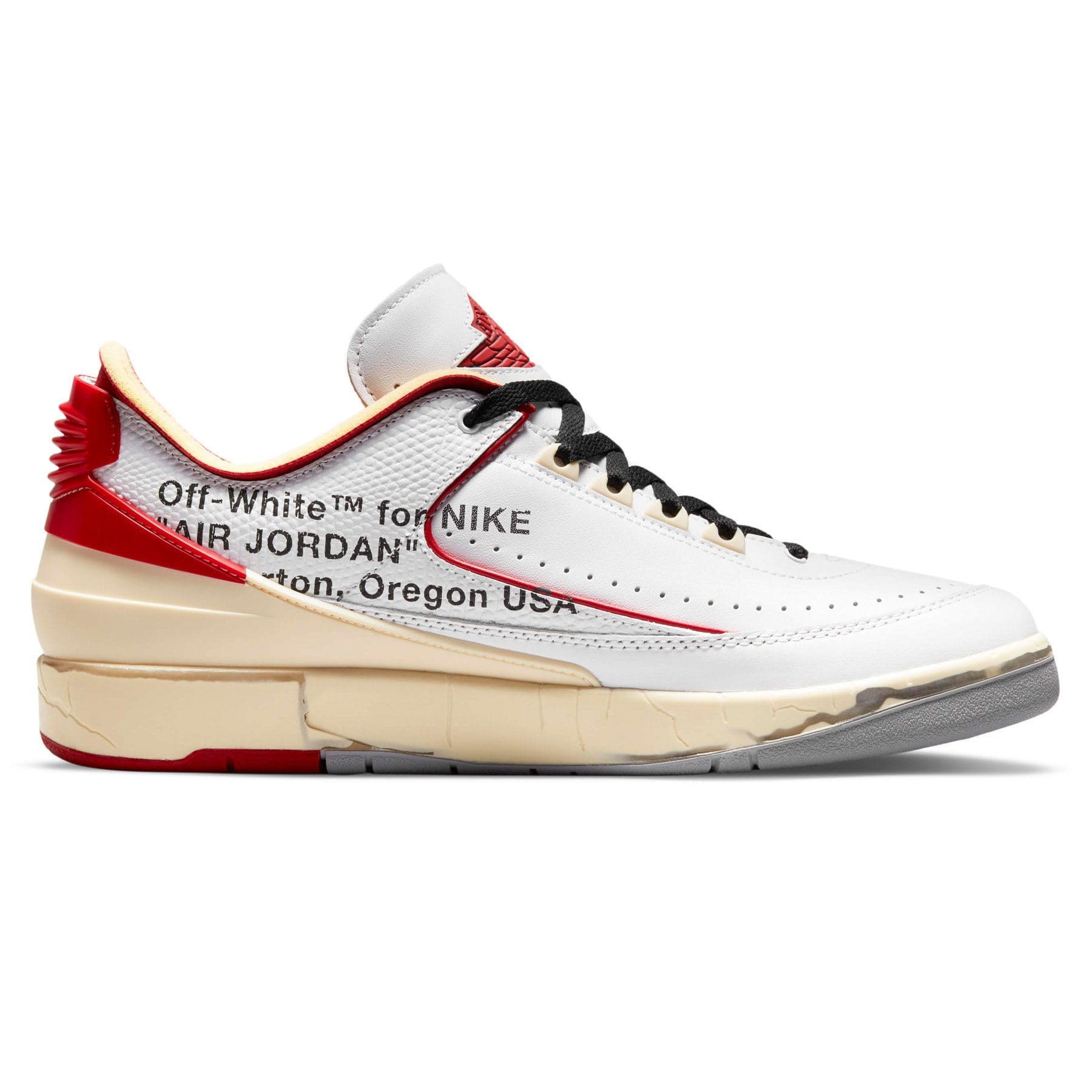 Off-White x Air Jordan 2 Retro Low SP 'White Varsity Red' - Image 3