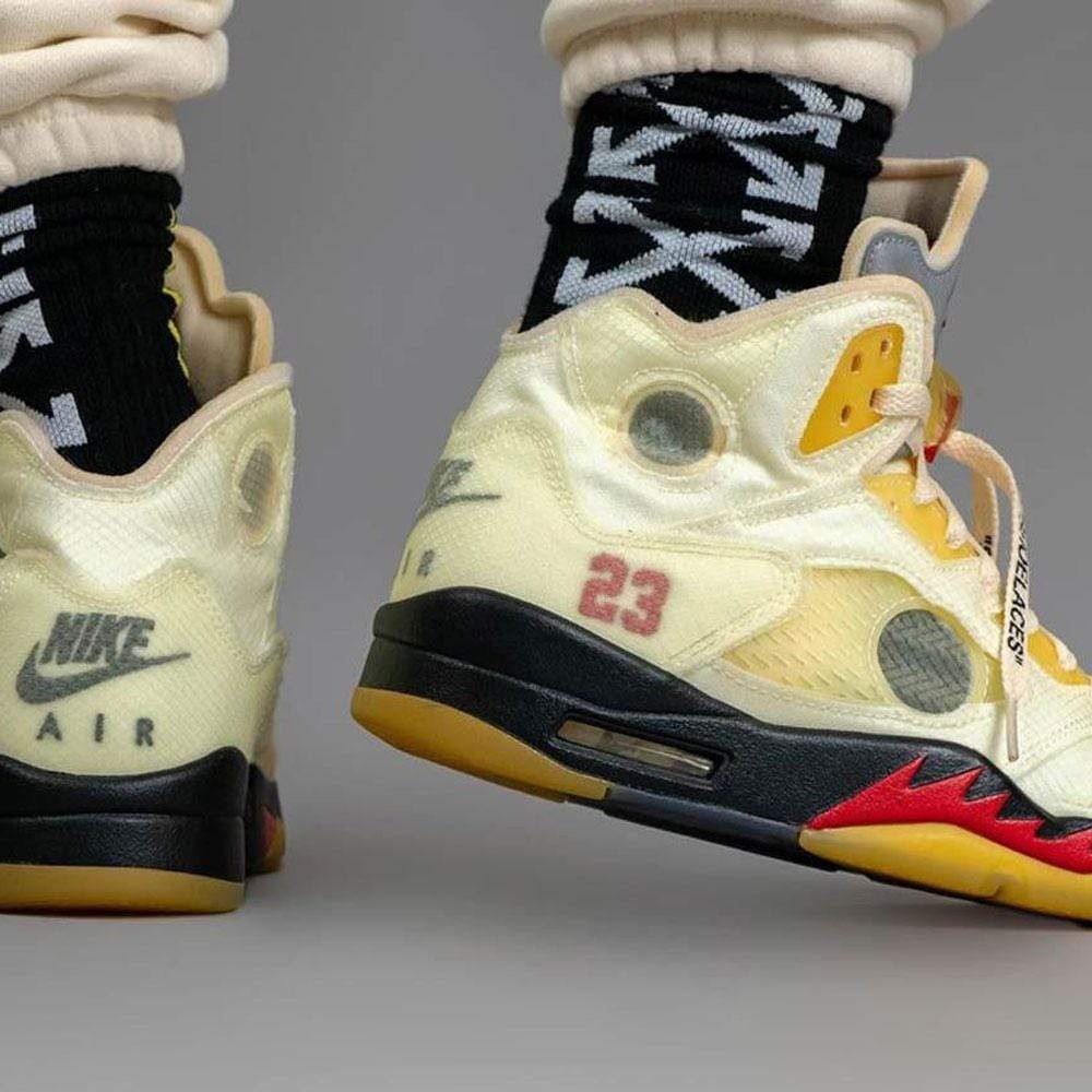 Off-White x Air Jordan 5 SP 'Sail' - Image 9