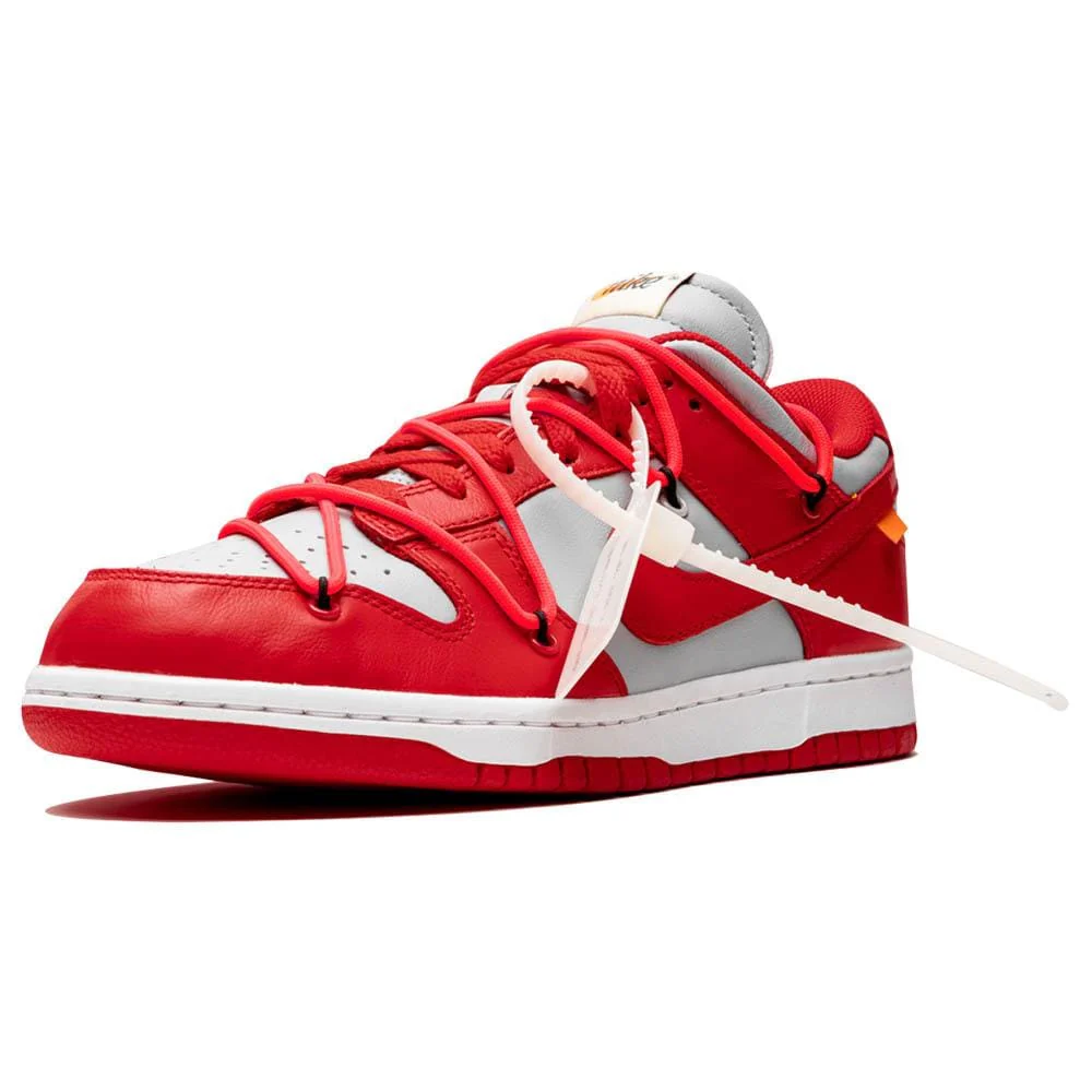OFF-WHITE x Nike Dunk Low 'University Red' - Image 4