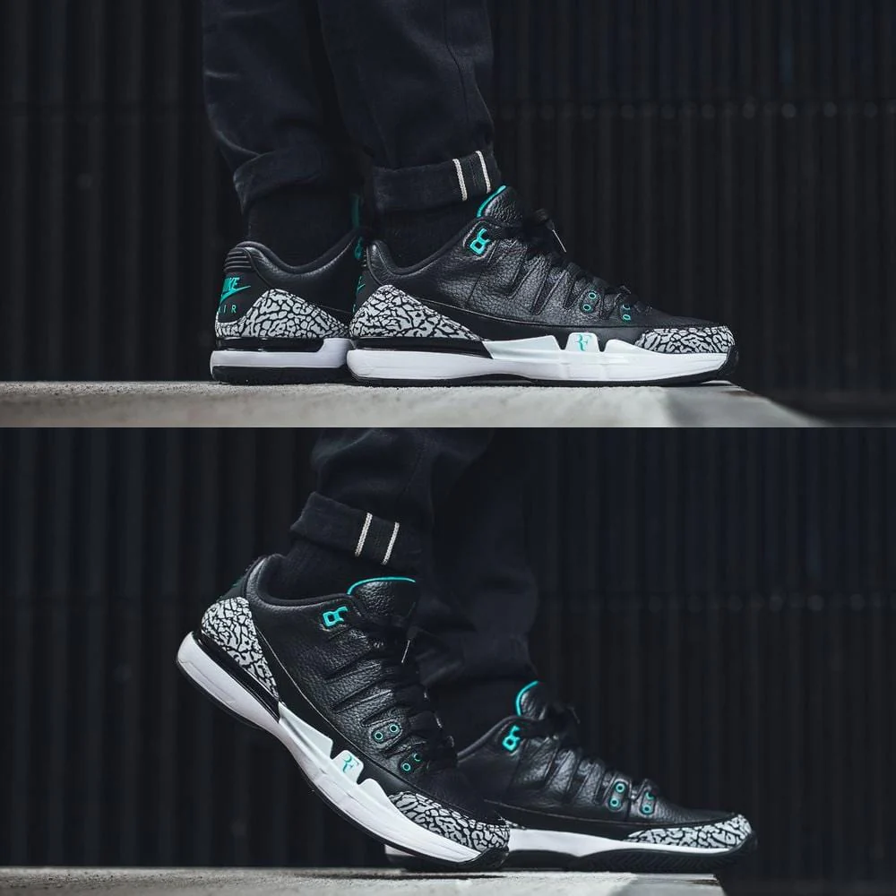 Roger Federer x Nike Zoom Vapor Air Jordan 3 Atmos - Image 6
