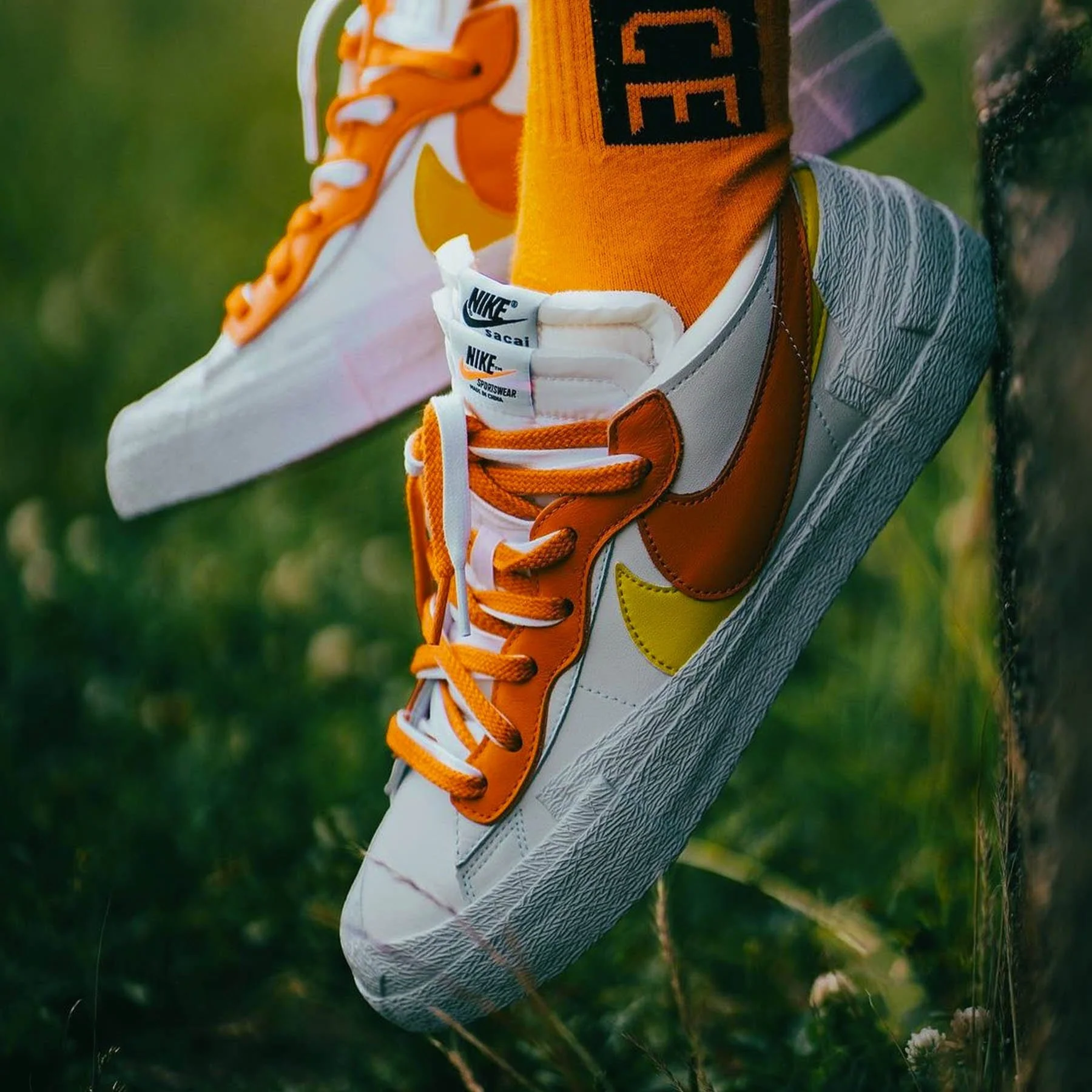 Sacai x Nike Blazer Low 'Magma Orange' - Image 6