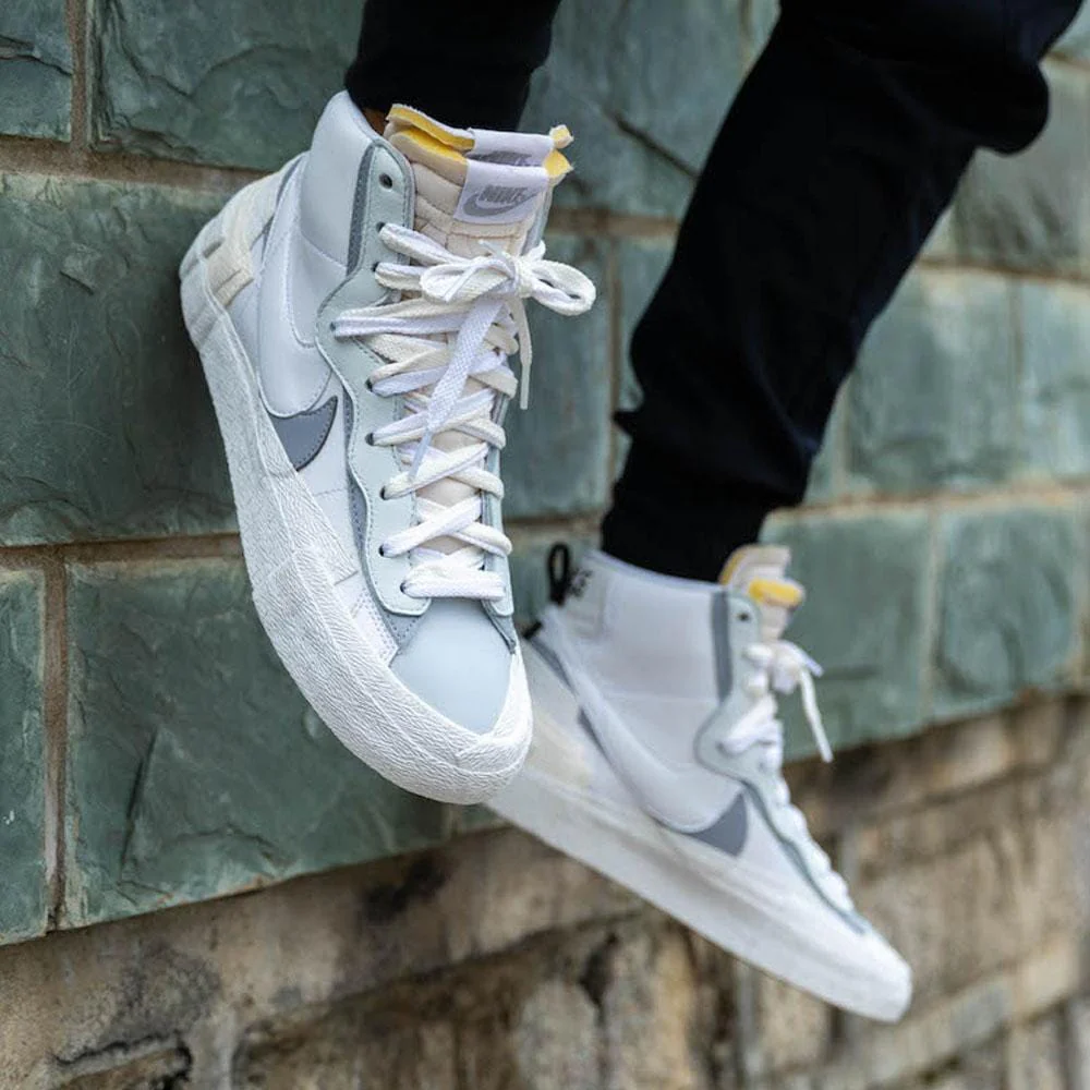 Sacai x Nike Blazer Mid 'White Grey' - Image 6