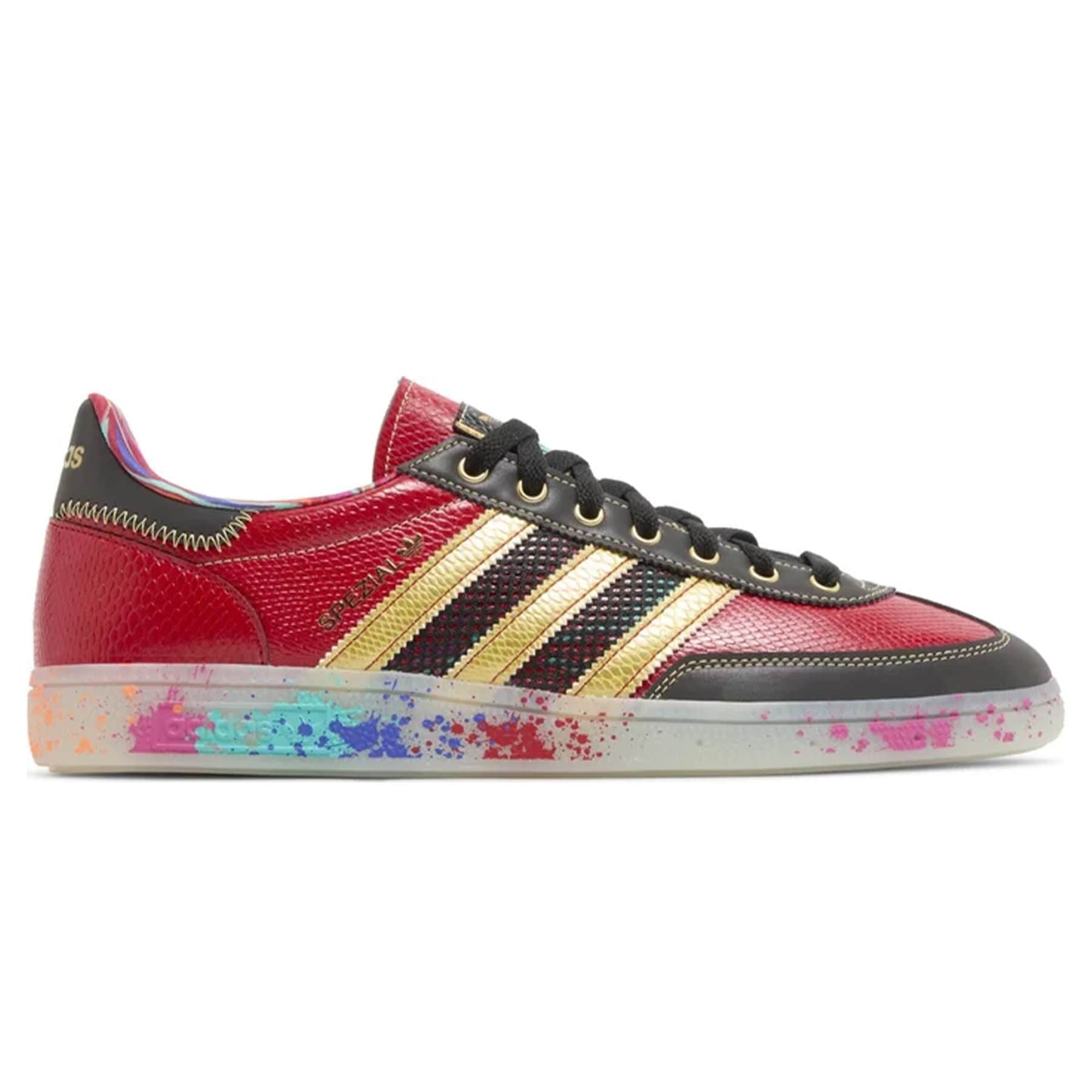 S.E.E.D. x adidas Handball Spezial 'Scarlet Gold Paint Splatter' - Image 2