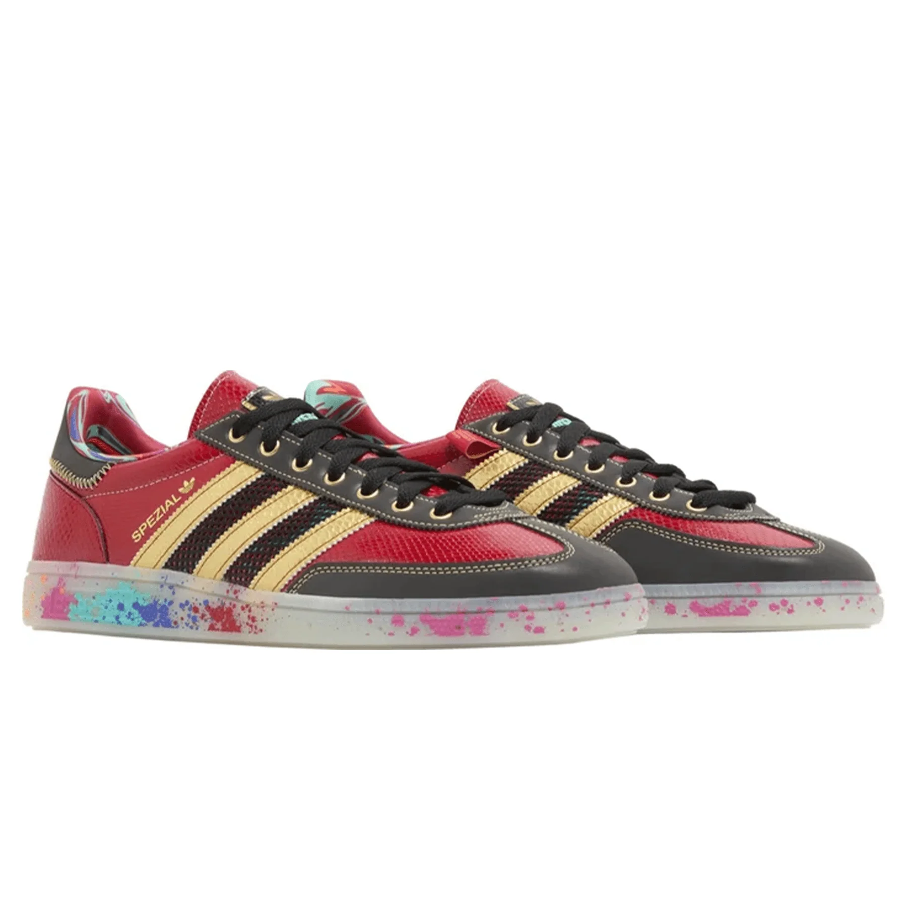 S.E.E.D. x adidas Handball Spezial 'Scarlet Gold Paint Splatter' - Image 3