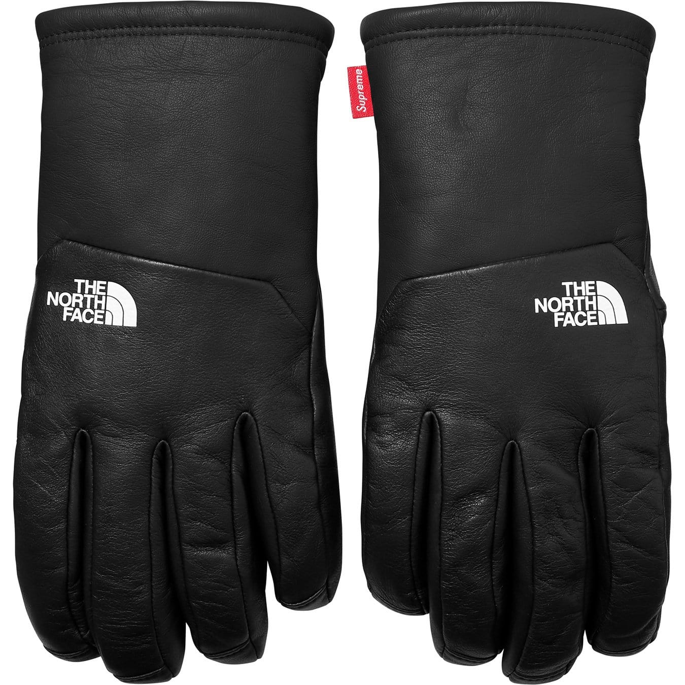 Supreme-The North Face Leather Gloves - Black - Image 3