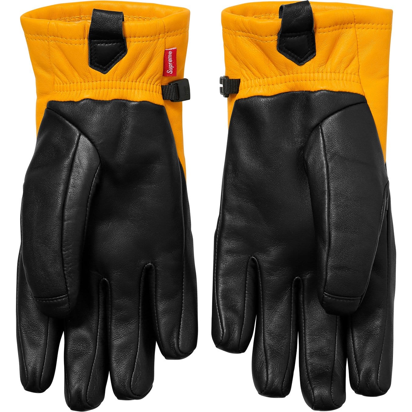 Supreme-The North Face Leather Gloves - Yellow - Image 3