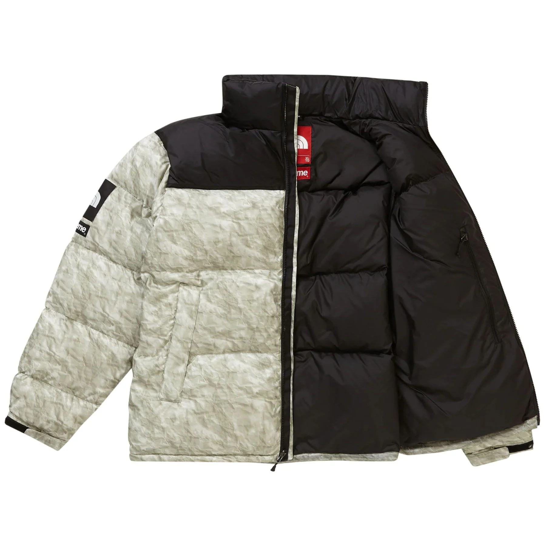 Supreme The North Face Paper Print Nuptse Jacket - Image 3