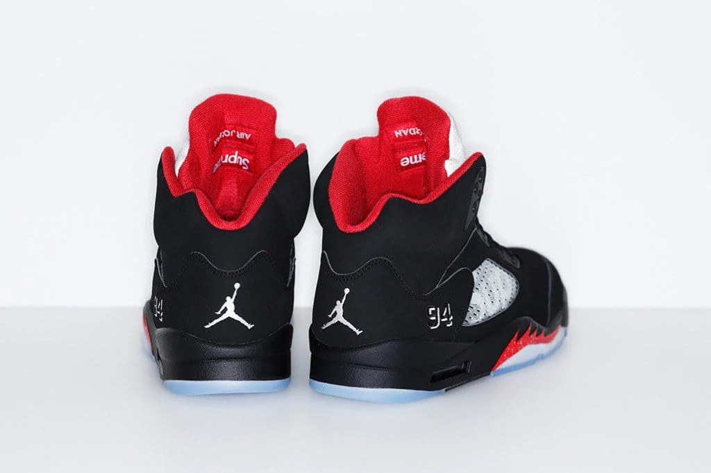 AIR JORDAN 5 RETRO SUPREME "SUPREME" Black - Image 5
