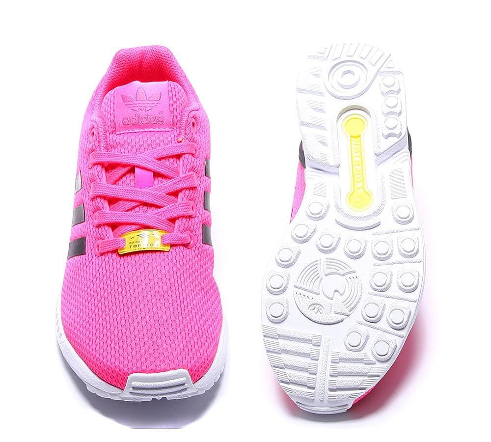 Adidas Originals Junior ZX Flux 'Neon Pink' - Image 4
